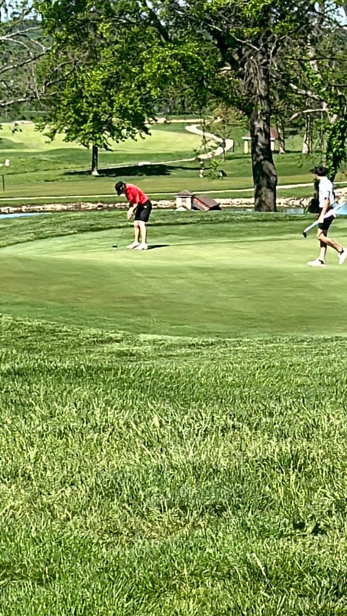 McBride with long par putt.