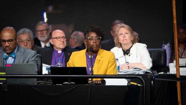 This morning, as the second week of General Conference began, Bishop Delores J. Williamston presided over the morning plenary session. "Seeing Bishop Williamston preside was truly special. Her energy and her presence in the chair gave me great HōPE." laumc.link/w5i