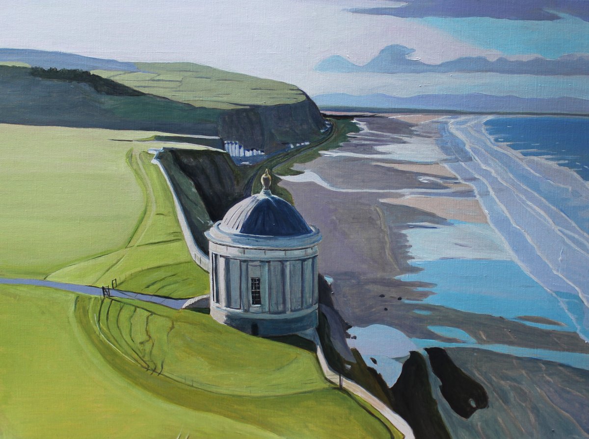 'Above Mussenden Temple ' is now painted and available to purchase! #mussendentemple #downhill #binevenagh