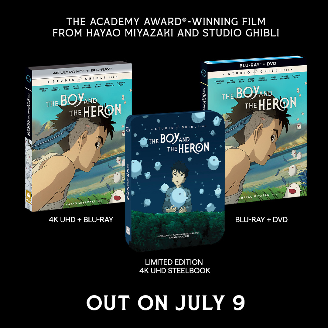 GKIDS has finally announced the release dates for the home video version of The Boy and the Heron. The film will be released digitally on June 25th and on Blu-Ray on July 9th and will be the first Studio Ghibli film released in 4K. I can't wait to grab this and watch it again.