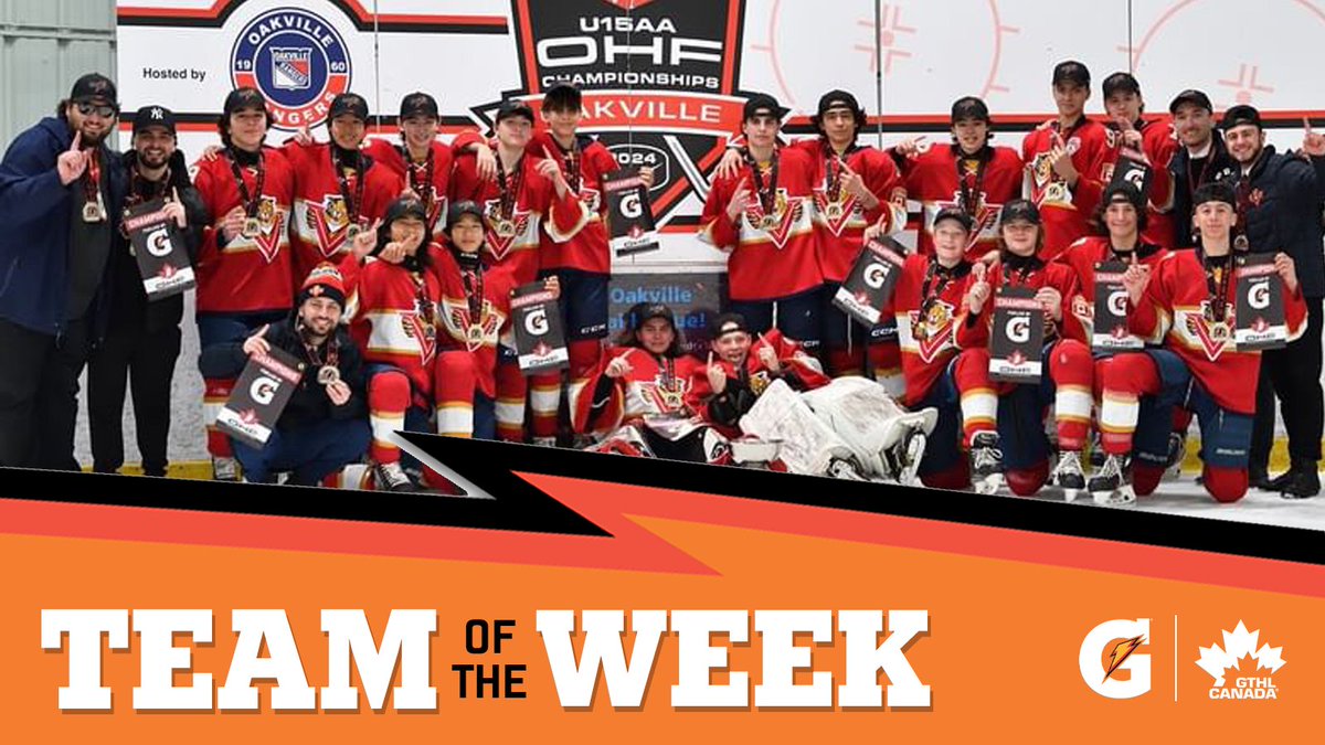 The U15 AA Vaughan Panthers are the #GatoradeCanada Team of the Week! Want a chance to win the Gatorade Team of the Month for April? Nominate your U14, U15, U16, U17, or U18 AAA, AA, or A team! 🔗INFO | bit.ly/2324GTOM #GatoradeTOTM