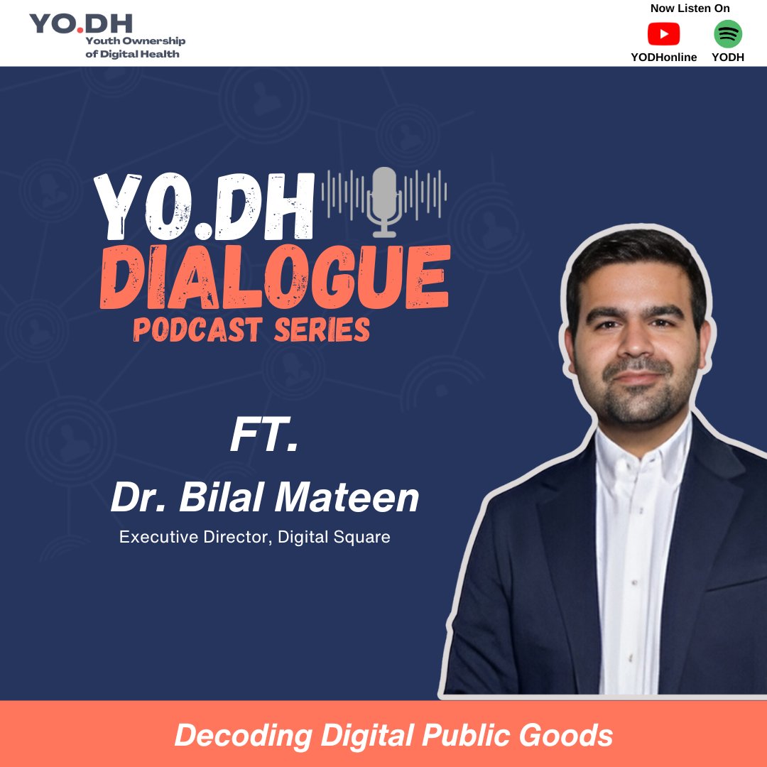 Get to know our Executive Director, Dr. @Bilal_A_Mateen, on this podcast from the YO.DH Initiative! 🎙 Dr. Mateen shares his journey from practicing medicine to spearheading the funding of digital public goods (DPGs) to combat critical health challenges, underscoring the