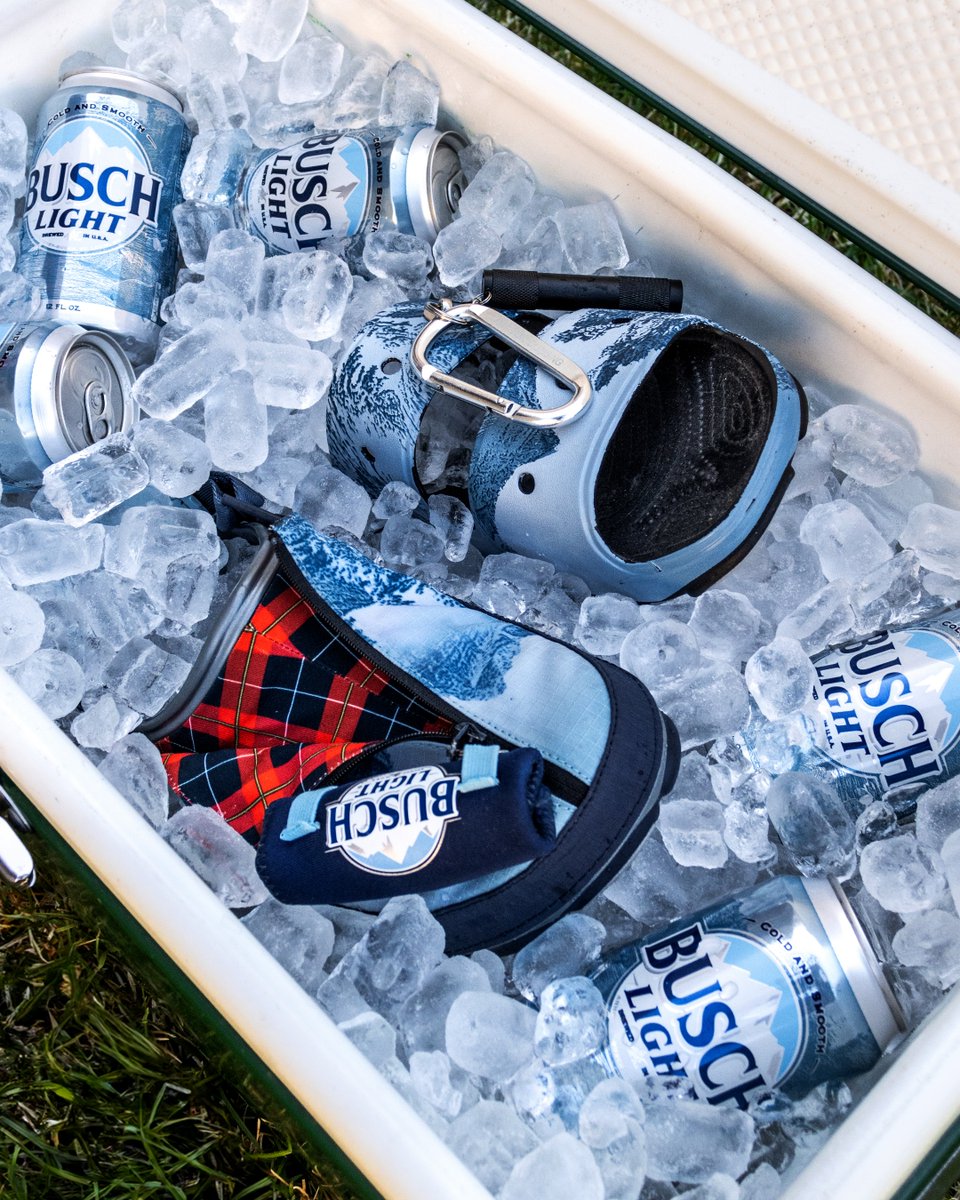 YOU'LL DEFINITELY WANT TO CROC THESE​​ Full Busch Light x Crocs collection drops 5/6 👀