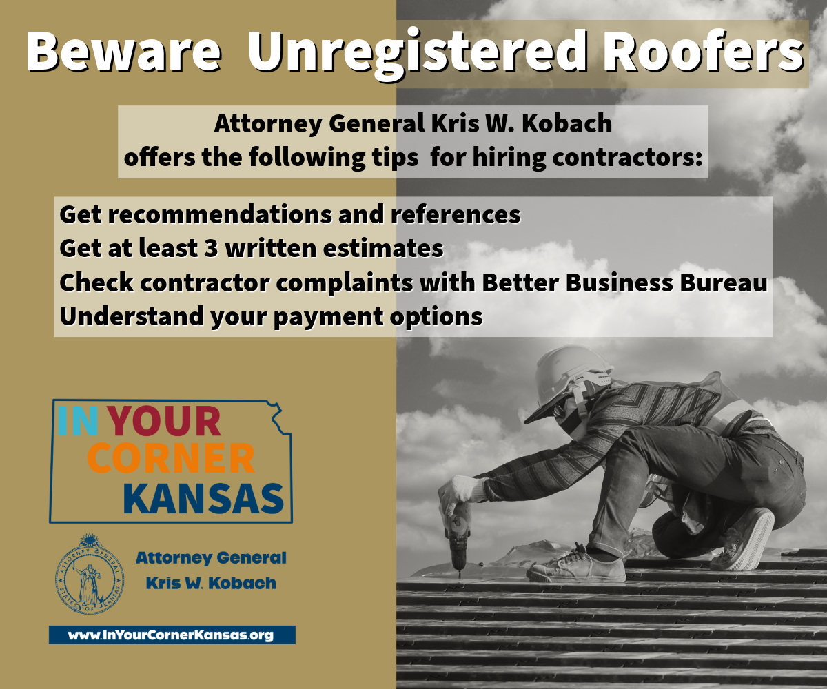 Hail and tornadoes often attract transient roofers. Be wary of potential scams after the severe storms last weekend.