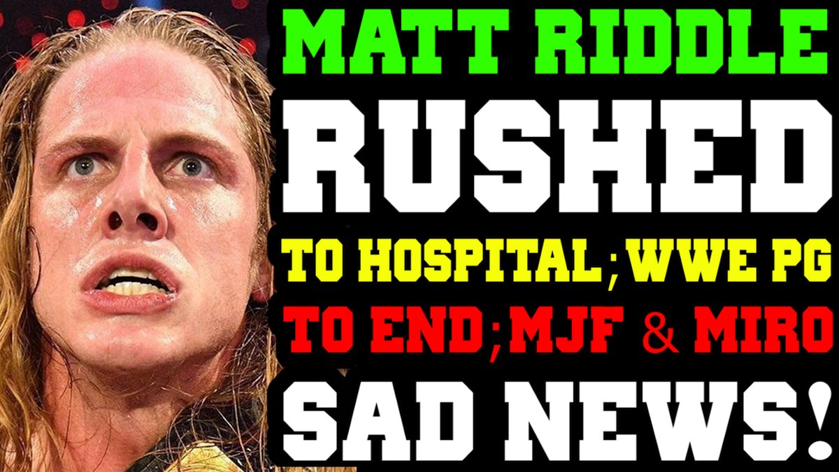 WWE News! WWE PG Era To END? Sad News For MJF & Miro! Drew McIntyre Kept Off TV! Riddle Hospitalized
youtu.be/lh-ZjwoKdZY
#MercedesMone #RomanReigns #TonyKhan #MattRiddle #KurtAngle #ChadGable #AJStyles #WillOspreay #Smackdown #Wrestling #WWEBacklash