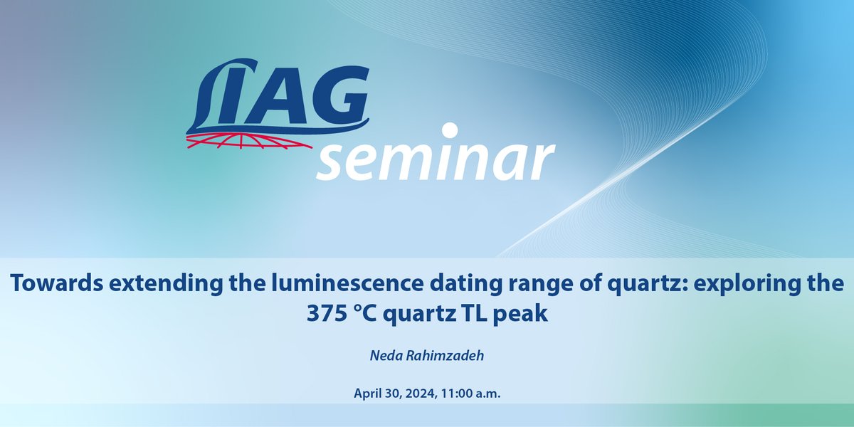 Further development of #geophysics methods towards extending #luminescence dating range of #quartz! #OSL dating is essential for chronological classification of #climate #data archived in sediments &amp; for #faults activities #research. Join #LIAG seminar👉 leibniz-liag.de/home/veranstal…