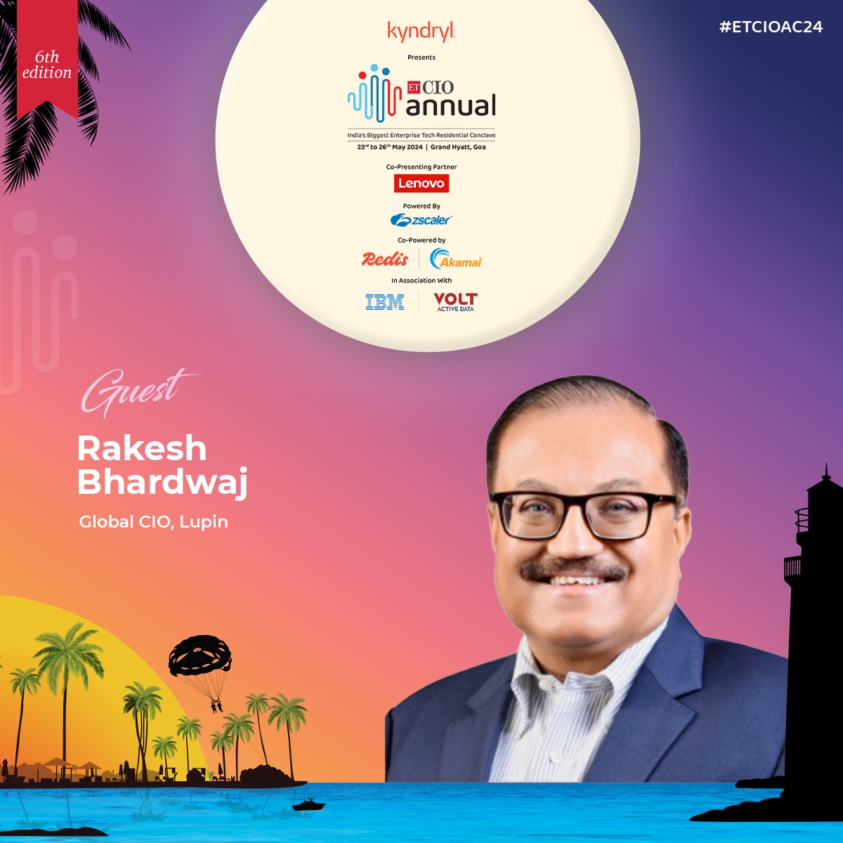 We're delighted to have Rakesh Bhardwaj, Global CIO, Lupin join us as a distinguished guest, ready to propel us towards greater heights. Know more- bit.ly/3To8Auy #ETCIO #ETCIOAC24 #TechInGoa #CIOConclave #CIOAnnual #Goa #CIOs #Tech #ConferenceSpeaker #Leadership