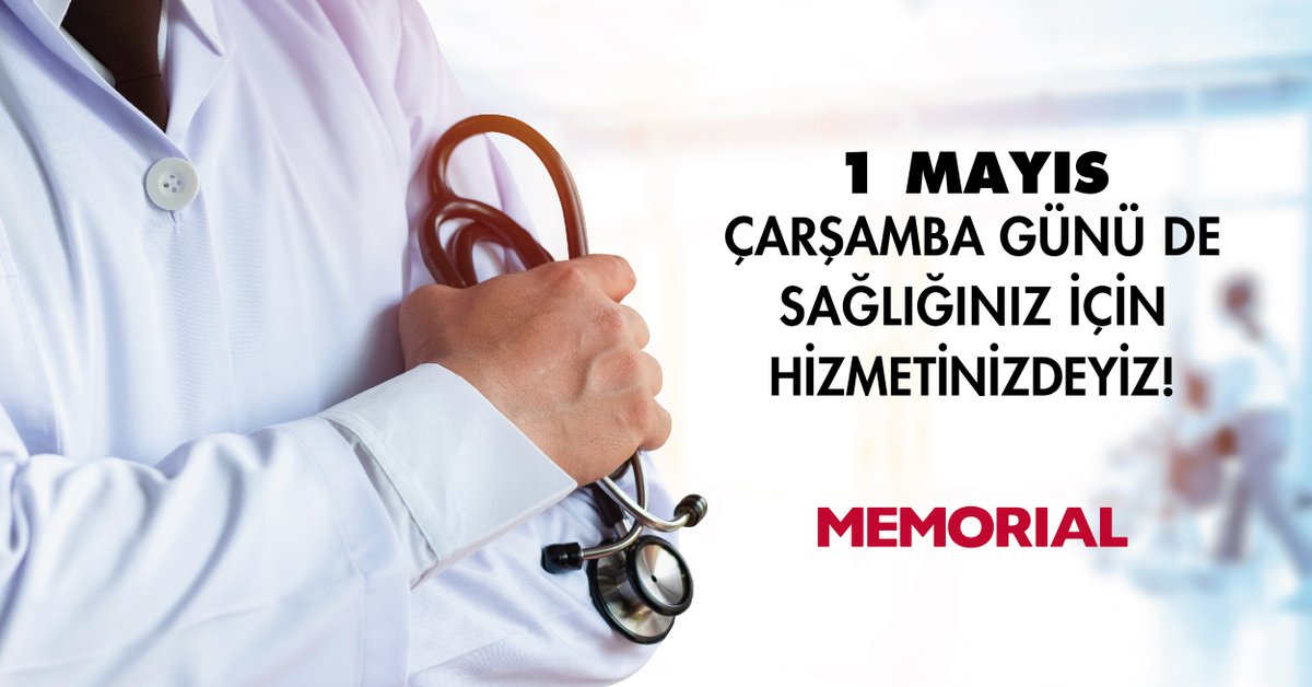 Memorial Sağlık Grubu olarak sizin ve sevdiklerinizin sağlığı için 1 Mayıs gününde de tüm branşlarımızla hizmet vermeye devam ediyoruz. 📞444 7 888 #MemorialYanında #MemorialSağlık