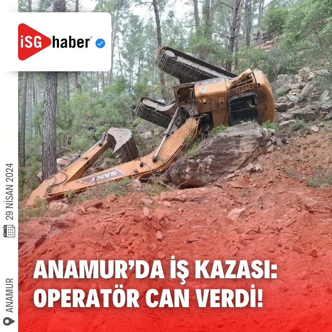 🚨 Anamur’da İş Kazası: Operatör Can Verdi! 📌 Haberin Devamı: isghaber.com.tr/haber/anamurda… #isghaber #isg #haber #gündem #türkiye #sondakika #haberler #asayiş #olay #işkazası #işçi #işgüvenliği #işsağlığı