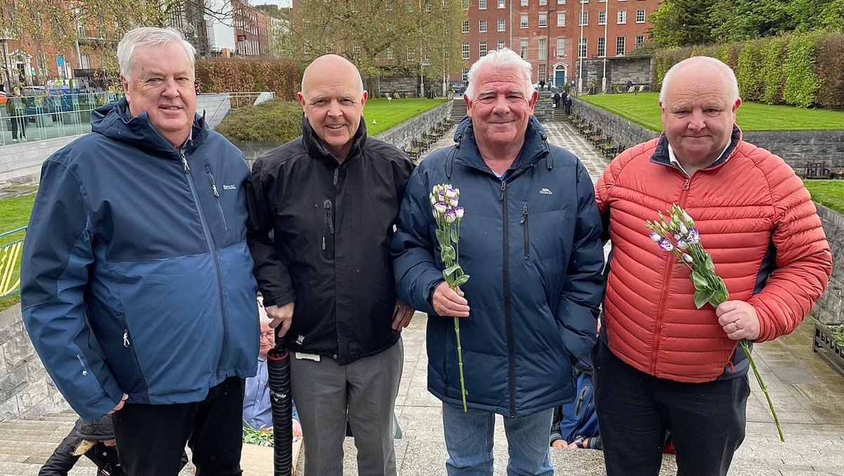 Members of the CWU Ireland at the Workers' Memorial Day 2024 in the Garden of Remembrance, Dublin. #WorkersMemorialDay #safetyinworkplaces #cwuireland