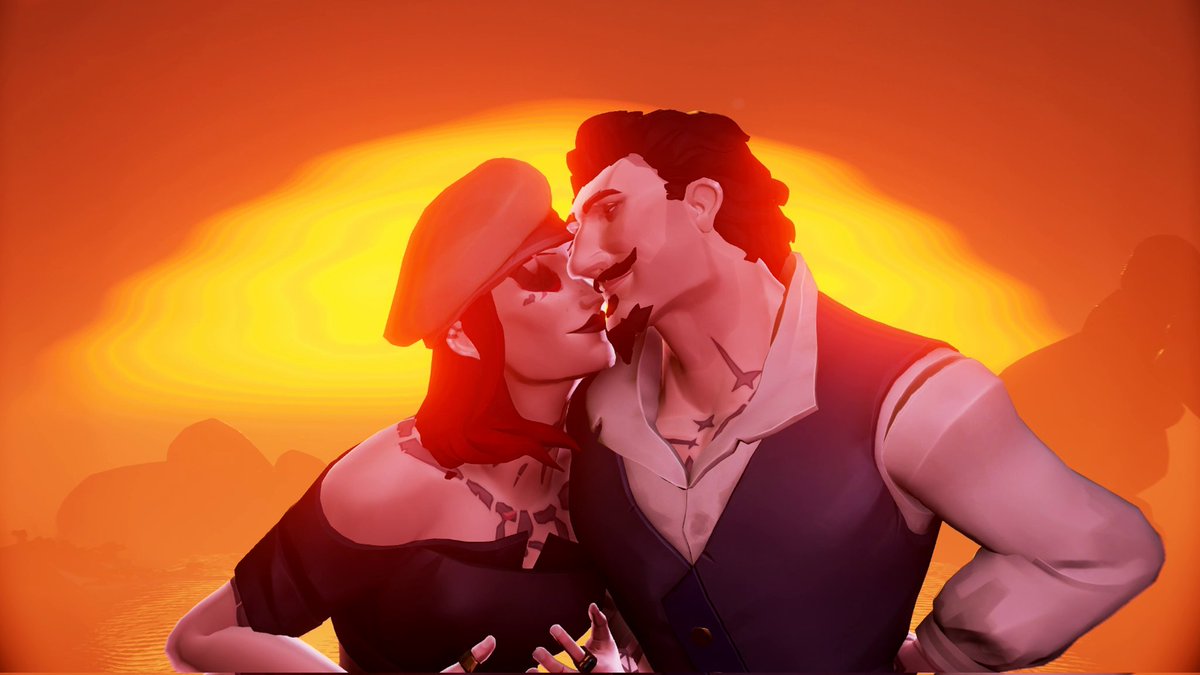 'The most beautiful sunsets are the ones with my beloved.' (repost)

Theme: Stunning Sunsets

@SeaOfThieves #SoTShot 
#SeaOfThieves
