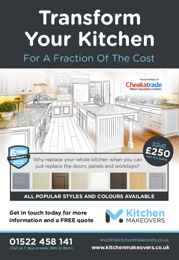 Why replace your whole kitchen? - save £250 by giving 'Kitchen Makeovers' a call... Oh, and don't forget to tell them you saw them in 'Inside Lincs magazine' please. Sherri x