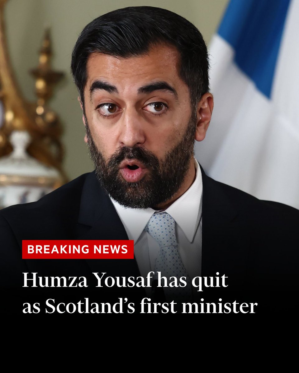 Breaking news: Humza Yousaf has said he will resign as Scotland’s first minister, forcing his Scottish National party into a leadership contest ahead of the UK general election on.ft.com/3UBQXYD