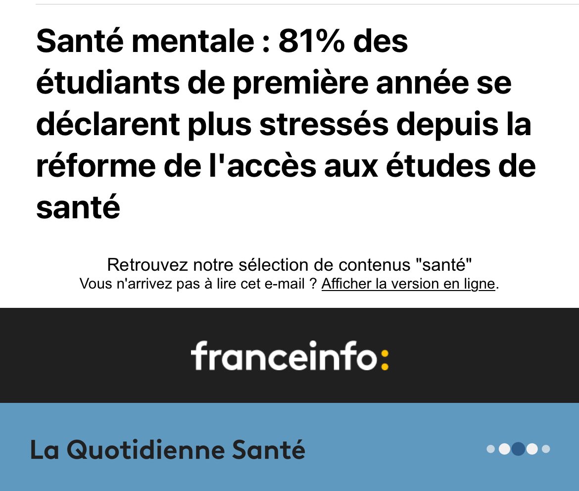 Réforme débile et inutile. Tout le monde avait prévenu. Des étudiants 'sacrifiés' et les autres qui se barrent quand ils le peuvent financièrement à l'étranger