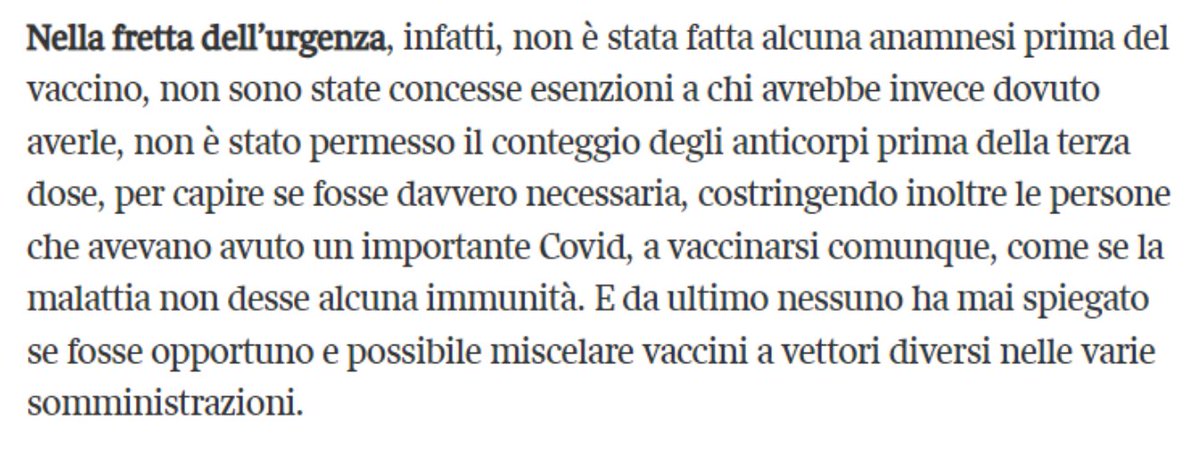 Mi chiedo perchè #SusannaTamaro, scrittrice molto apprezzata, debba avventurarsi sul #Corriere in valutazioni scientifiche da bar. Utilizzando la sua popolarità per alimentare fantasiose teorie #novax molto care a vari esponenti di Governo #Vaccini #COVID #COVIDー19