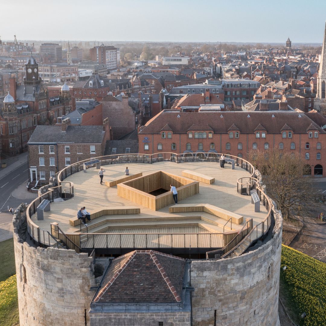 Our next RIBA Yorkshire 2024 shortlisted project is Clifford’s Tower by @HBA_London with @martinashleyarc Winners will be announced at our awards celebration in York on 16 May. ow.ly/SjzE50RcbEr 📸 Images by @dirkphoto