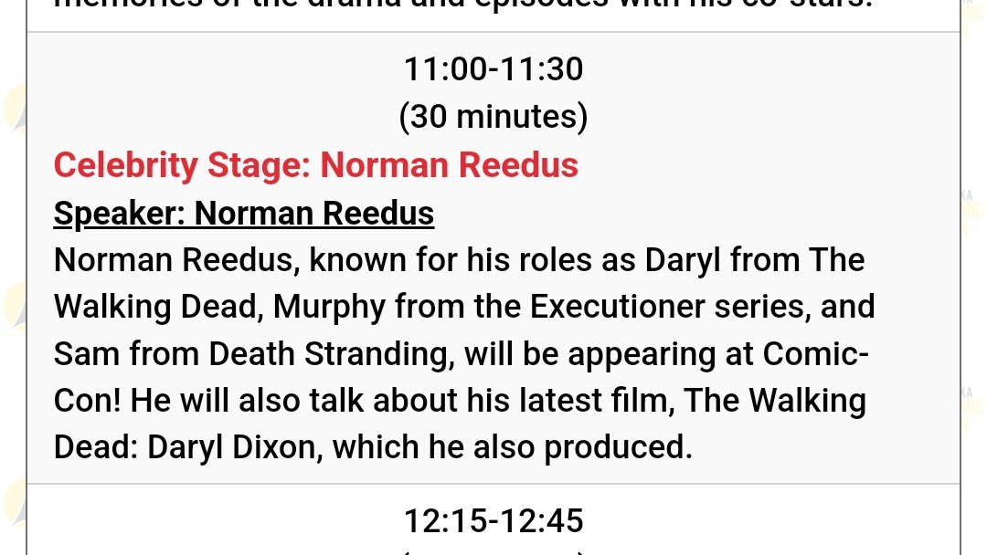 Norman Reedus will be doing a panel at Osaka comic com on Sat, so hopefully we'll get some #thebookofcarol crumbs!