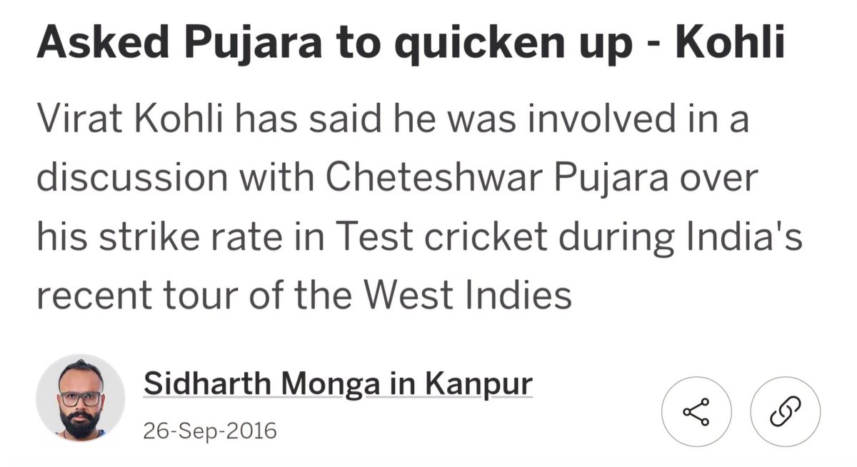 @coolfunnytshirt There was a time when he was nitpicking about strike rates in Test matches.