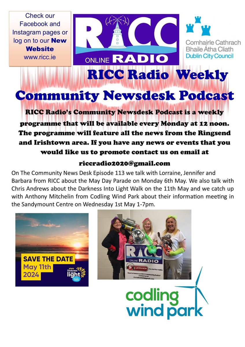 Listen now - podcasters.spotify.com/pod/show/riccr… @chrisandrews64 #dil24 #pieta #mayday24 #bestcommunity #Dublin #ringsend #irishtown #parade #communitycentre #RICC