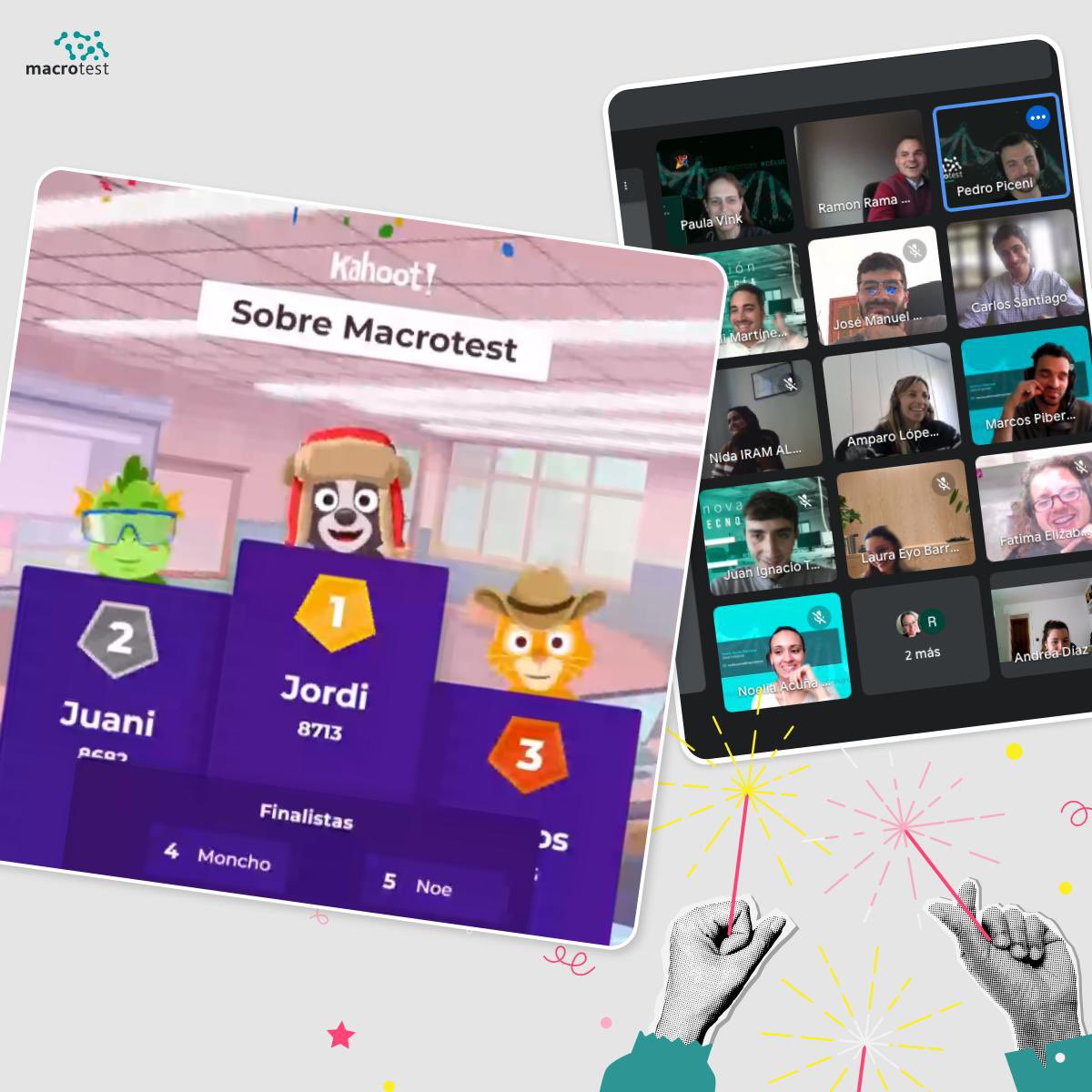 ¡La competencia de Kahoot en nuestra reunión de integración fue épica! 👏🏼

¡Felicidades a Jordi Martínez por llevarse la victoria! 🏆

#EquipoMacrotest #EquipoMacro #Integración #Reunión #Team #Macrotest