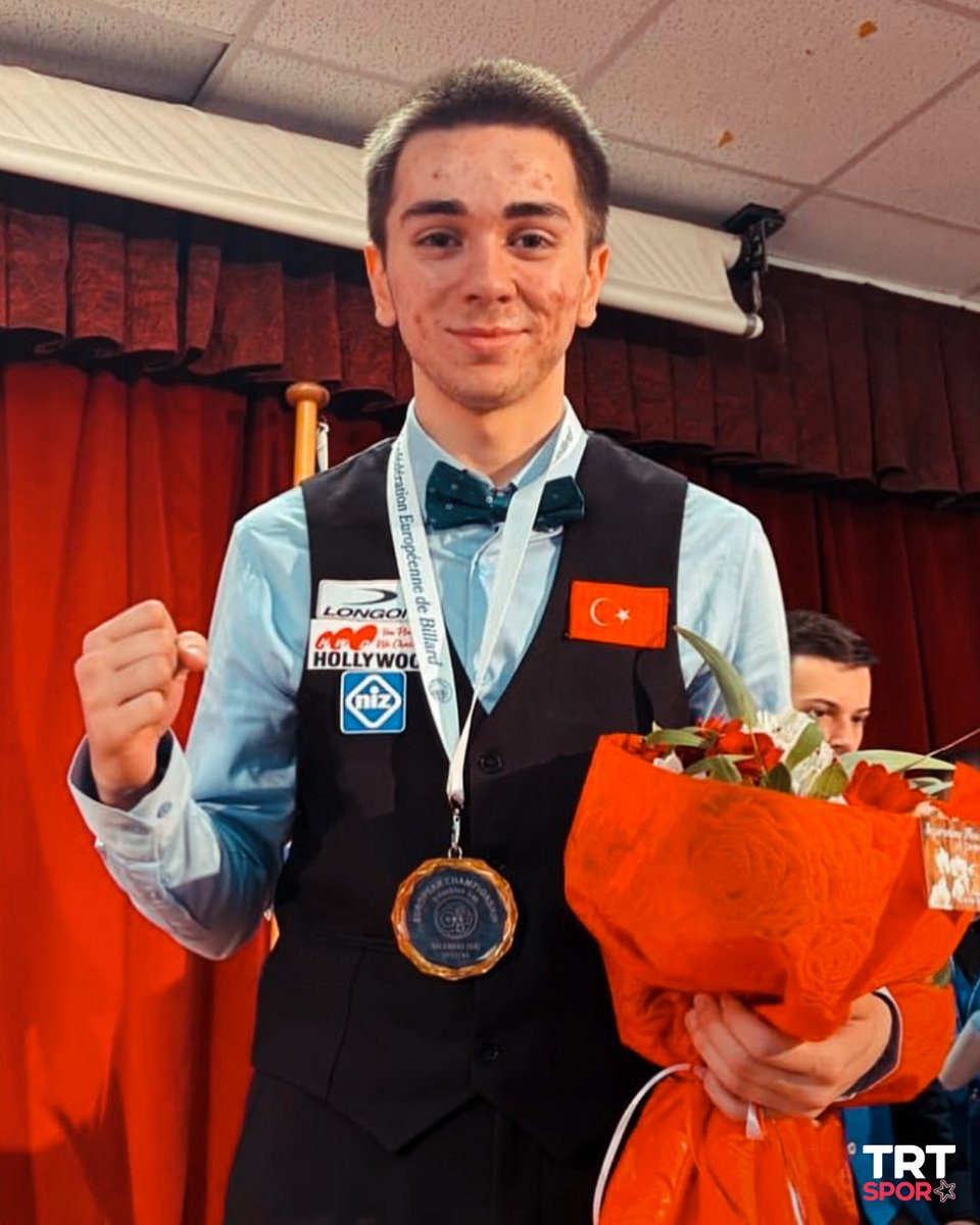 🎱🥇 Avrupa 25 Yaş Altı 3 Bant Bilardo Şampiyonası'nda altın madalya kazanarak bizleri gururlandıran 18 yaşındaki milli sporcumuz Burak Haşhaş'ı kutluyorum.🇹🇷👏🏻