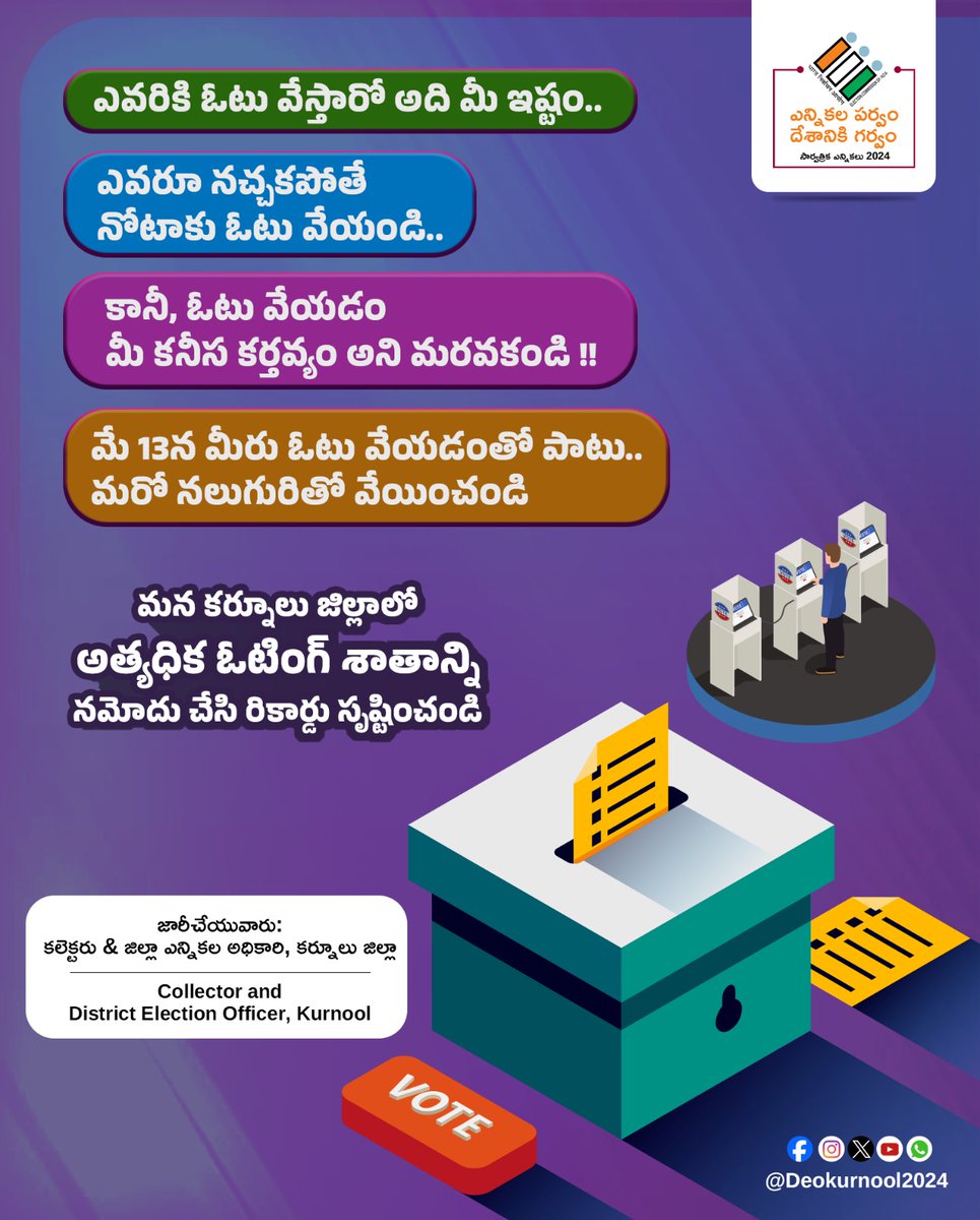 District Election Officer - Kurnool tweet media