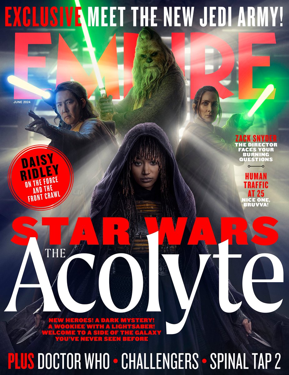 Just over a month until #TheAcolyte arrives! Pick up the exclusive new issue of Empire where we talk to showrunner Leslye Headland and her cast all about the new #StarWars mystery show.

On newsstands now, or order a copy here: bit.ly/empireacolyte_x