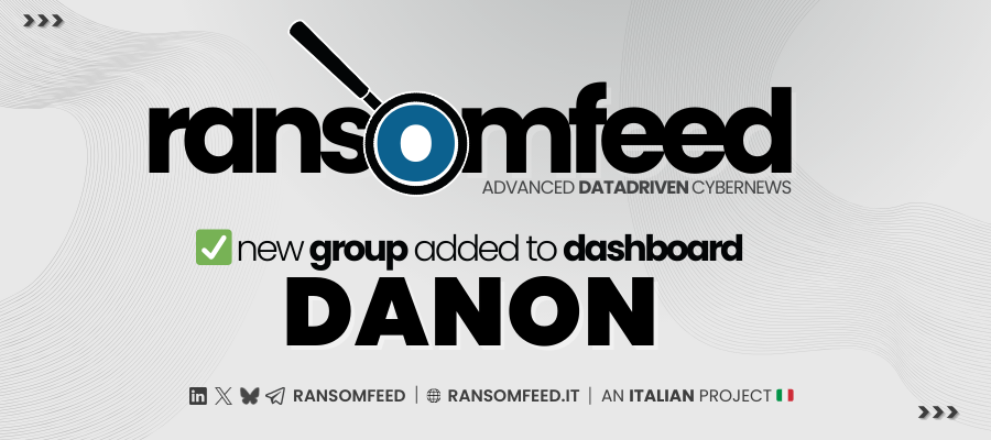 ✅ new group added to Ransomfeed: dANON

#ransomfeed #security #infosec #ransomware