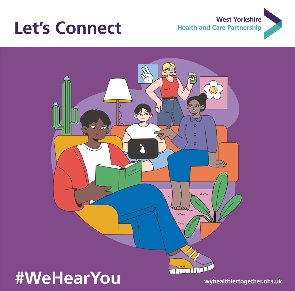 We are collectively working to promote CYP’s mental health/emotional wellbeing, with a campaign covering: 
#SafeBase #YoureEnough #LetsConnect #WeHearYou 

Insight for parents/carers; how respond to & support, helping YP to provide each other peer to peer support.
@WYpartnership