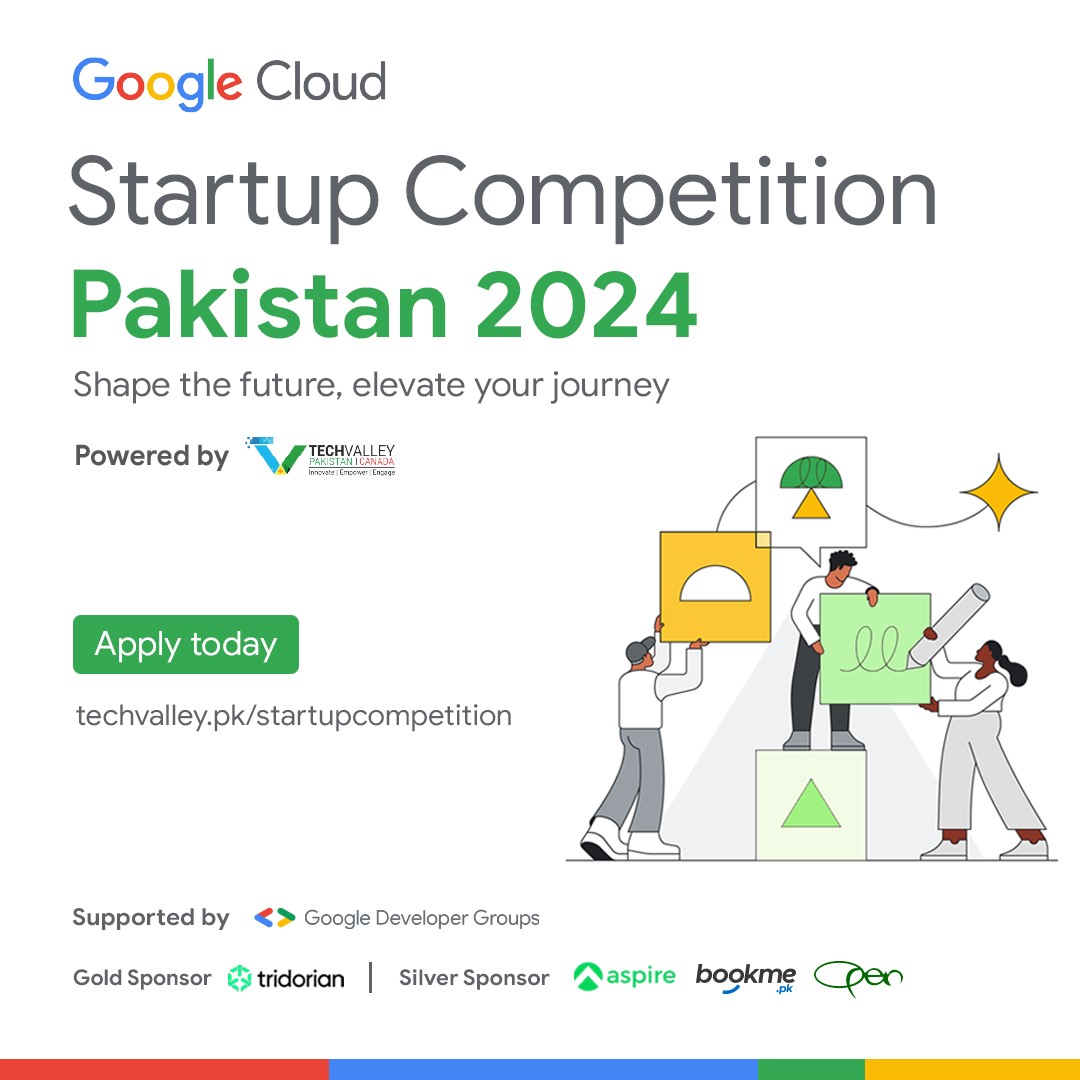 ITU - Punjab (@itupunjab) on Twitter photo The Google Cloud Startup Competition Pakistan'24 is officially here! Calling all innovative #startups to showcase their brilliance & compete for cash prizes worth more than PKR 5 Million ๐
Apply now: techvalley.pk/startupcompetiโฆ
<a href="/TechValleyPak/">Tech Valley Pakistan</a> <a href="/googlecloud/">Google Cloud</a> The Google Cloud Startup Competition Pakistan'24 is officially here! Calling all innovative #startups to showcase their brilliance & compete for cash prizes worth more than PKR 5 Million ๐
Apply now: techvalley.pk/startupcompetiโฆ
<a href="/TechValleyPak/">Tech Valley Pakistan</a> <a href="/googlecloud/">Google Cloud</a>
