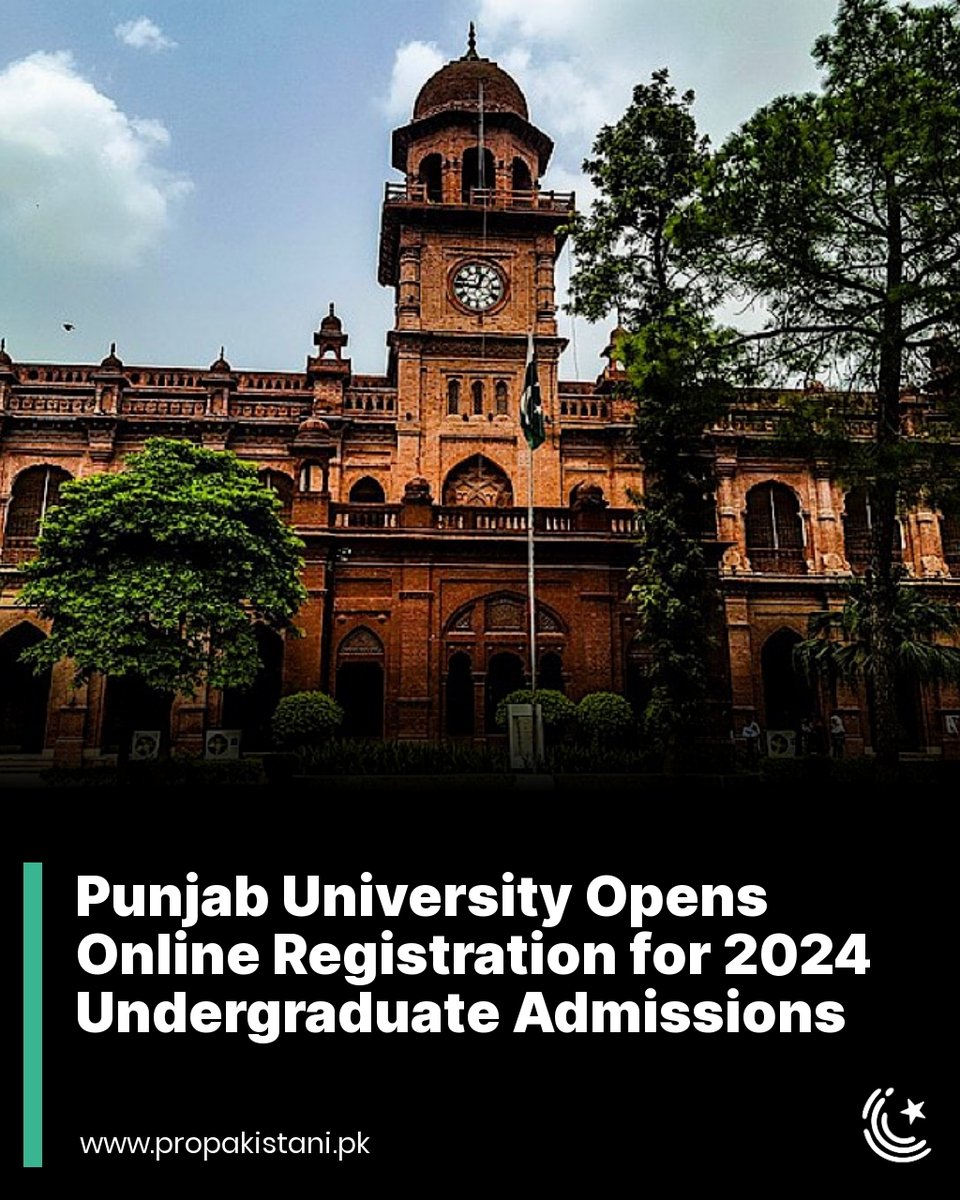 ProPakistaniPK's tweet image. The last date for online registration for the entrance test is May 17, 2024.

Read More:  propakistani.pk/2024/04/29/pun… 

#PunjabUniversity #EntranceTest #2024Admissions #PunjabUniversityAdmissions