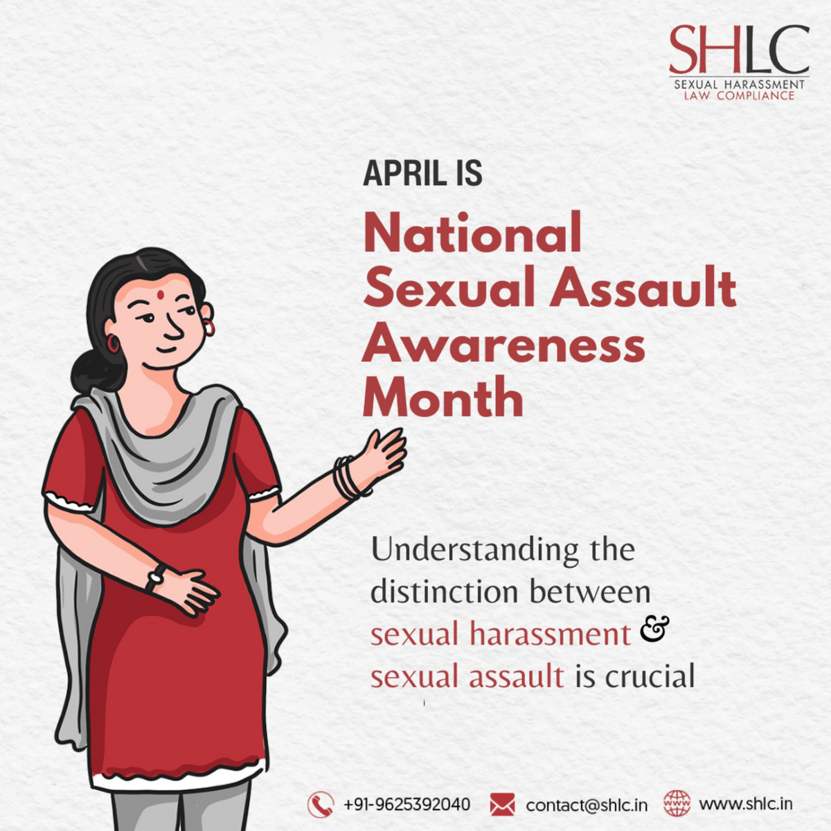 poshshlc's tweet photo. April is 𝐍𝐚𝐭𝐢𝐨𝐧𝐚𝐥 𝐒𝐞𝐱𝐮𝐚𝐥 𝐀𝐬𝐬𝐚𝐮𝐥𝐭 𝐀𝐰𝐚𝐫𝐞𝐧𝐞𝐬𝐬 𝐌𝐨𝐧𝐭𝐡! Let's stand together with POSHPA Aunty to promote respect, safety, and dignity at the workplace.

#NSHAM #RespectIsKey #POSHPAAunty #POSHPA https://t.co/h6VywZWbES