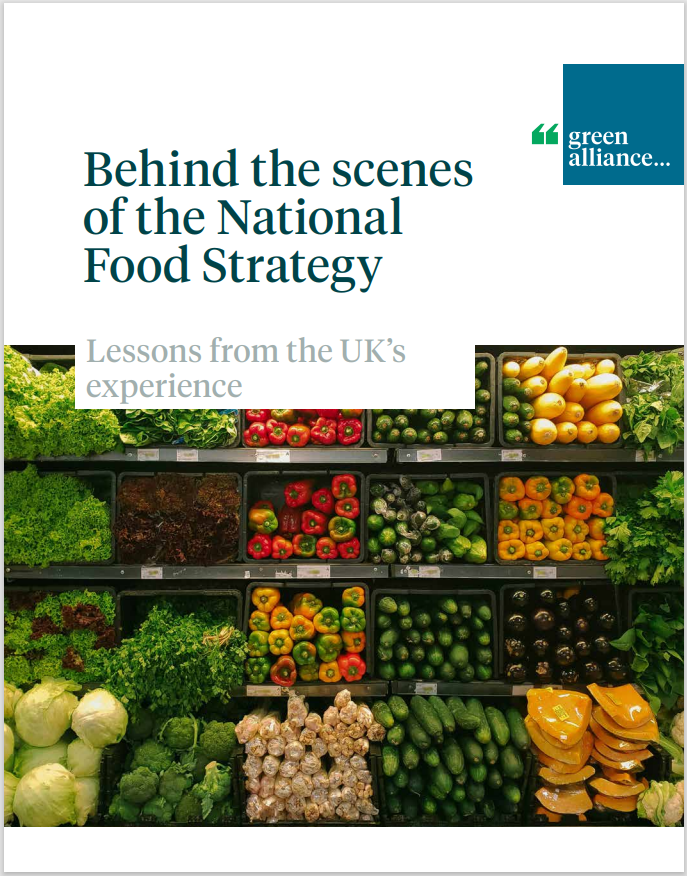 New report | Behind the scenes of the National Food Strategy 🌽🎯 To learn from the formulation of the National Food Strategy we interviewed the central team behind it, analysing the strategy's successes and shortcomings. Read here for insights 👇 green-alliance.org.uk/publication/be…