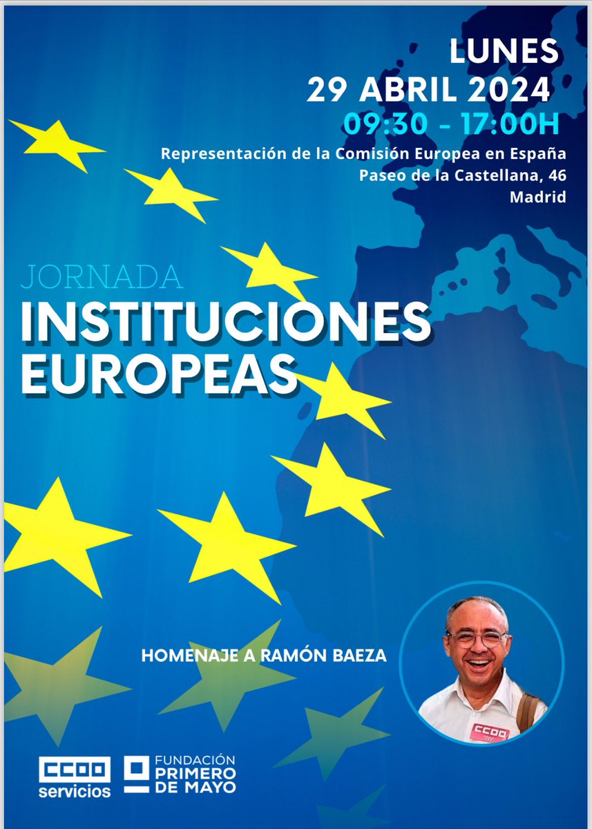 Carmenv81's tweet photo. Gracias a @serviciosccoo por esta iniciativa para conocer y debatir sobre las instituciones europeas y la construcción europea. 

Y como no, rendir un sentido homenaje a nuestro compañero Ramón Baeza. https://t.co/aCOQfYv7fN