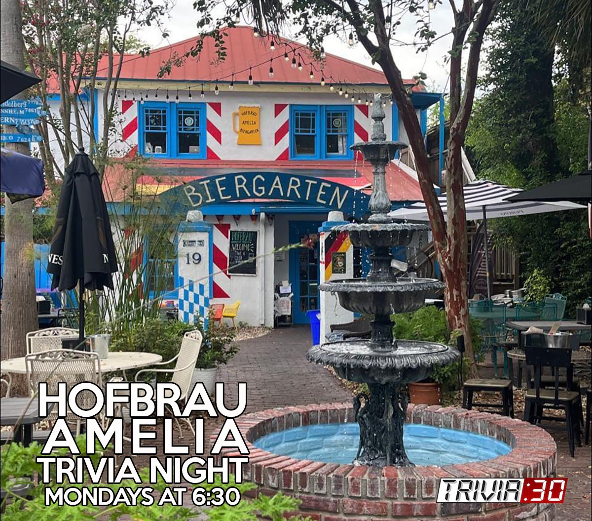 Get ready for Monday Night Trivia at Hofbrau Amelia! 🤓📝 Join us at 6:30 PM for fun, food, and prizes! See you there! #trivia30 #wakeupyourbrain #TriviaNight #HofbrauAmelia  #MondayTrivia #MondayFunday 🌟🍻