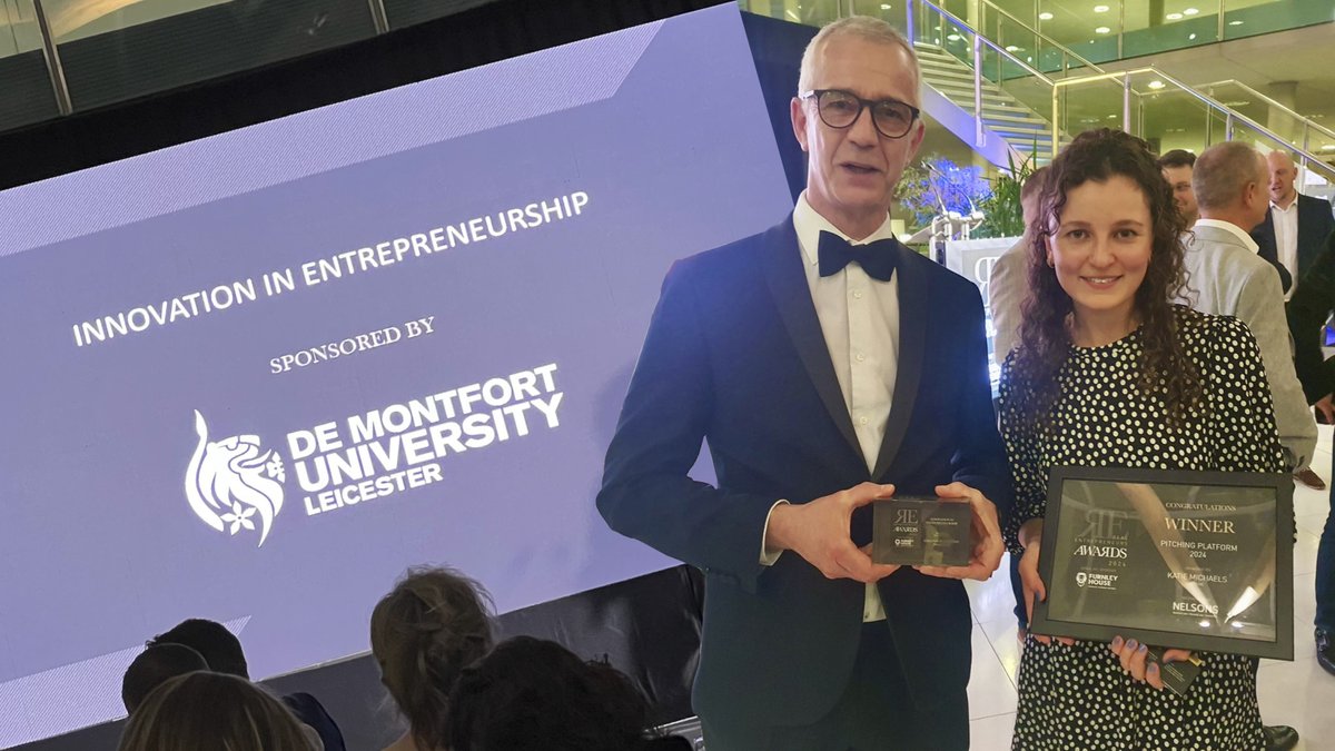 Celebrating Designeering's win in the Innovation in Entrepreneurship category at the 2024 Real Entrepreneurs' Awards sponsored by <a href="/DMULeicester/">dmuleicester</a>. A shoutout to Katie Michaels from <a href="/MotiMeFamily/">motimefamily</a> for her Pitching Platform award win! #DMUleicester #RealEntrepreneursAwards #Innovation