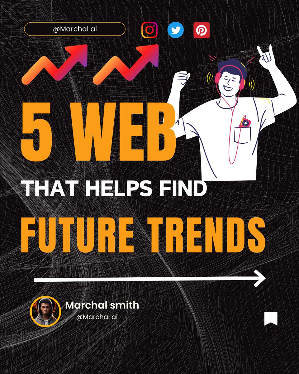 5 Website that helps find future trends
-
How to anticipate trends & opportunities 
-
#bestaitools #artificialintelligence #trendingnow #contentcreation #marketingtips #brandbuilding #entrepreneur 

Read Alt desc or follow the link down below
⬇️⬇️⬇️

instagram.com/p/C6Gp5tDuMpO/…