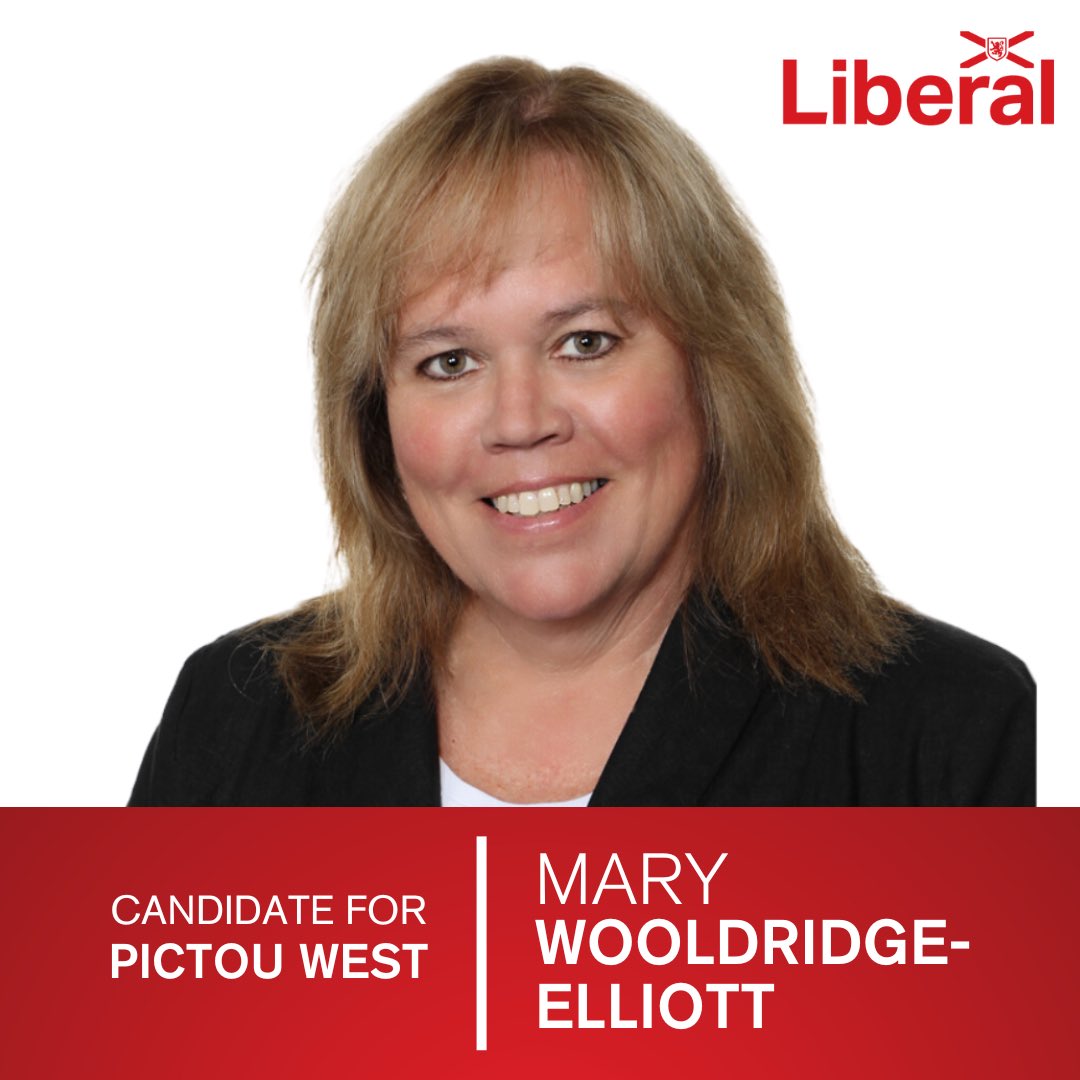 . Mary Wooldridge-Elliott of Seafoam, Municipality of Pictou County councillor and bus driver, will represent Nova Scotia Liberals in Pictou West by-election May 21. liberal.ns.ca/news-1/mary-wo… .