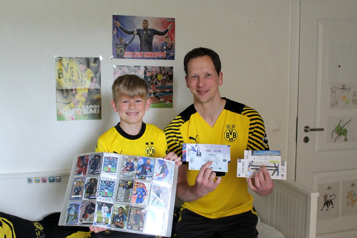 PSG : fans de Dortmund, Lars et son fils collectionnent tout de Mbappé ➡️ l.leparisien.fr/esb8