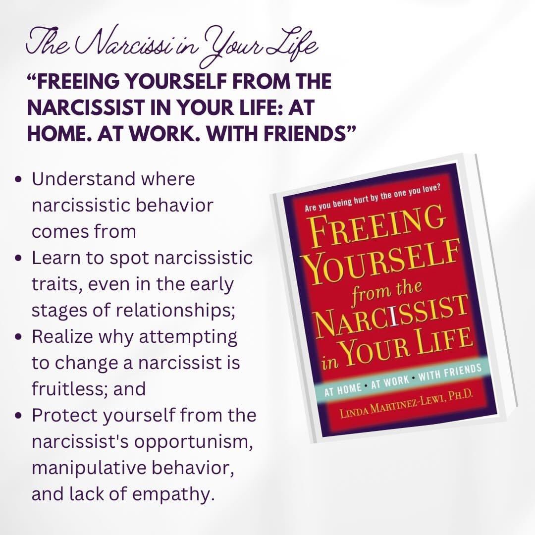 Purchase your copy tinyurl.com/5xsxcfxx 

#narcissist #fyp #narcissists #thenarcissistinyourlife #lindamartinezlewiphd #narcissisticabuserecovery #healingtrauma #emotionalhealing #traumarecovery #healing