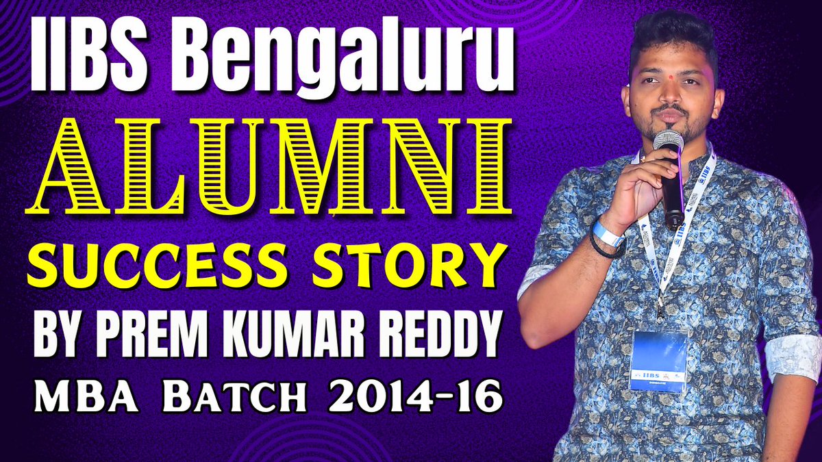 Alumni Success Story by Prem Kumar Reddy | IAA Meet-2023 | IIBS Bengaluru youtu.be/1Ed6WCo9D2w

#IIBS #successstory #alumini #event #collegelife #pgdm #mbaprogram #collegefest #leadership #enterprenure #pinelabs #MarketingInternational