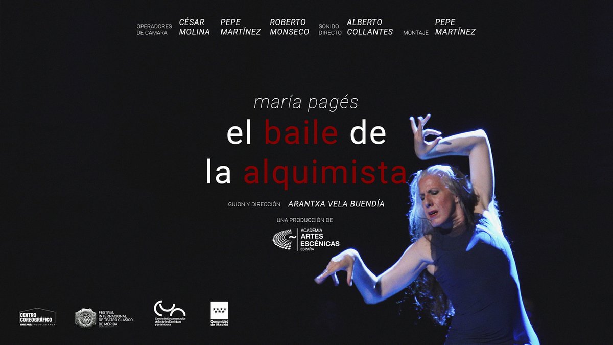 🩰 Los @TeatrosCanal de @ComunidadMadrid proyectarán hoy de forma gratuita el documental de @MariaPages_ 'El baile de la alquimista'. ✅ Entrada libre hasta completar aforo, previa invitación en la web o taquilla. +Info: c.madrid/tkzce2 #MadridEsCultura #DíaDeLaDanza