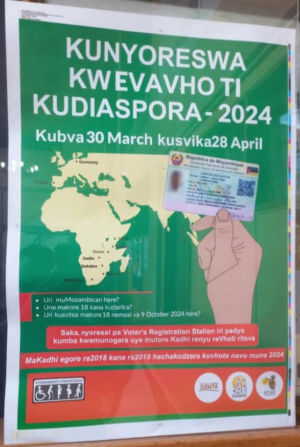 Someone please show this to @TheMirrorMsv. The Mozambican Embassy in Zimbabwe advertised for voter registration of its citizens living in Zimbabwe. So stop peddling lies that Zimbabweans are being registered to vote in Mozambique