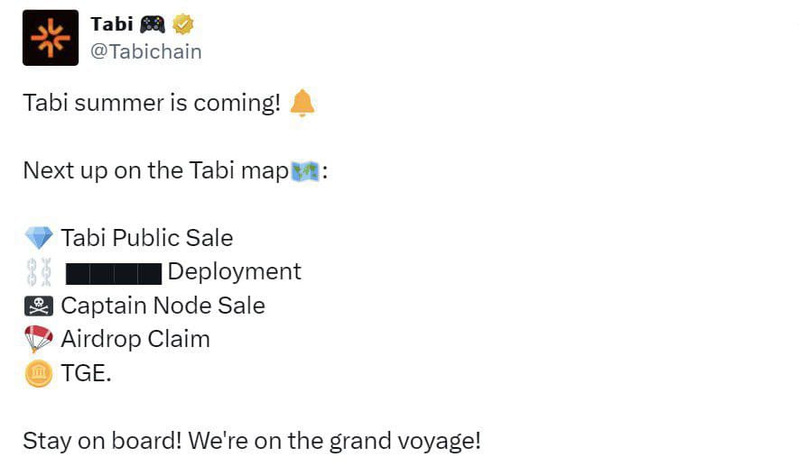 🔮 Tabichain incentivized Testnet 💰 Cost $0 These guys are definitely cooking something as they hinted their community on TGE and Airdrop claim HOW TO PARTICIPATE ➖ Go to: tabi.lol/?code=PRcYJ Code: PRcYJ ➖ Connect your Wallet ➖ Complete Missions to earn…