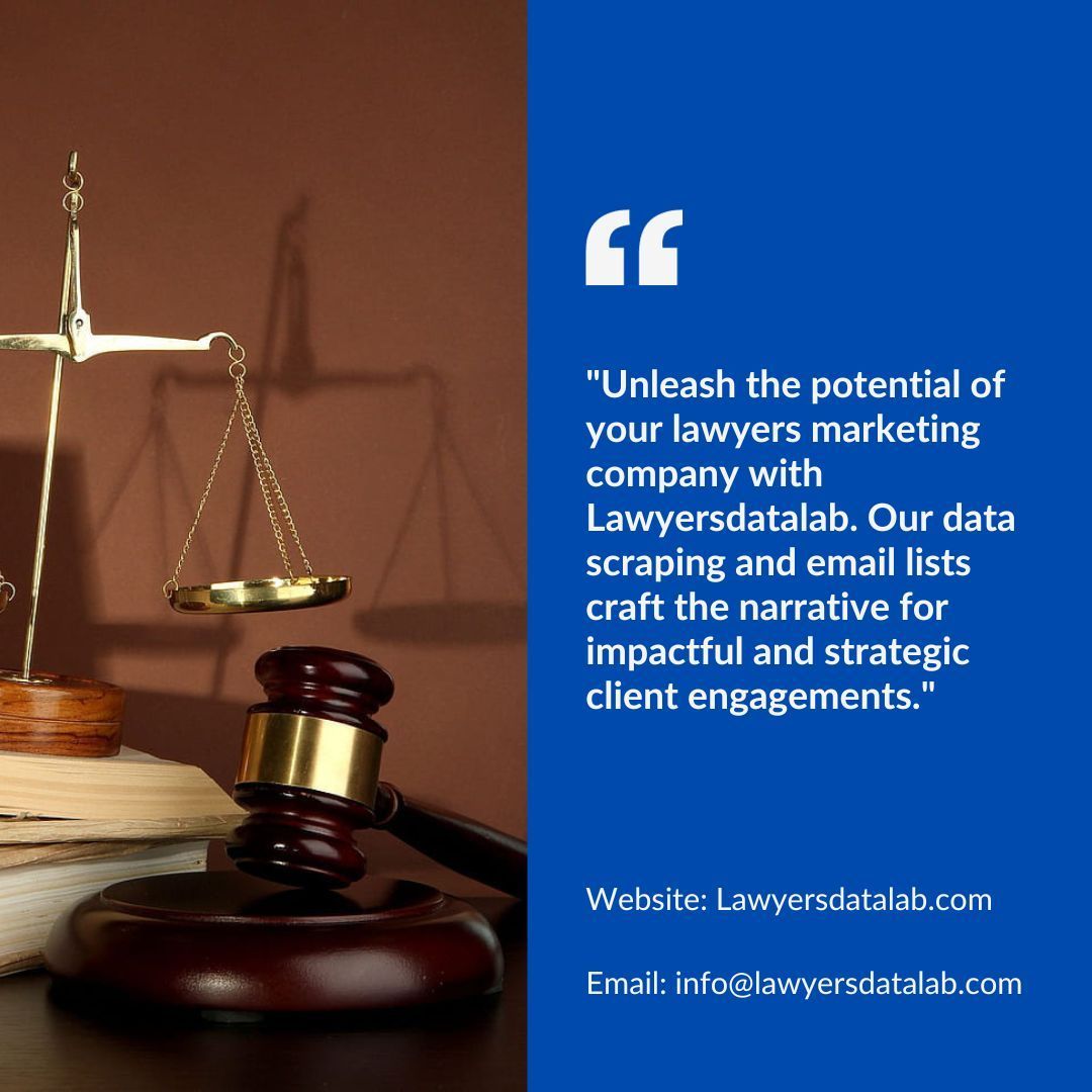 Data scraping empowers legal marketing companies to unlock hidden opportunities! 🚀💡 Seamlessly extract data and drive effective marketing campaigns. #LegalMarketingCompanies #DataExtraction  Email: info@lawyersdatalab.com