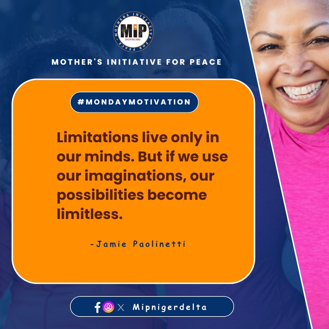 #MondayMotivation 
'Limitations live only in our minds...'

Inspired? Please let's us know in the comments section🥳♥️💃🏽

#inspiration #instaquote #women #womenempowerment #womensupportingwomen 
#womeninbusiness #mipnigerdelta #nigerdeltawomen