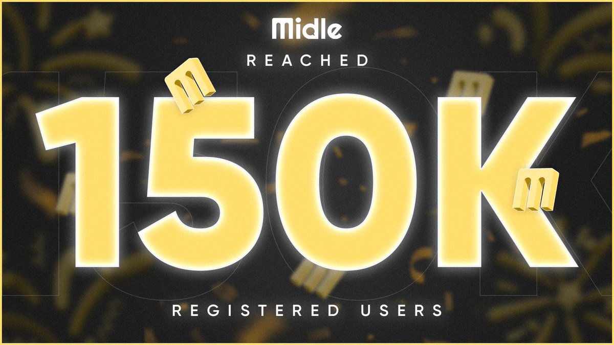 $MIDLE is on fire 🔥

We've reached 150,000 registered users in a very short time and continue to grow rapidly.

We're happy about it, but our designers aren't very happy about it. 😅