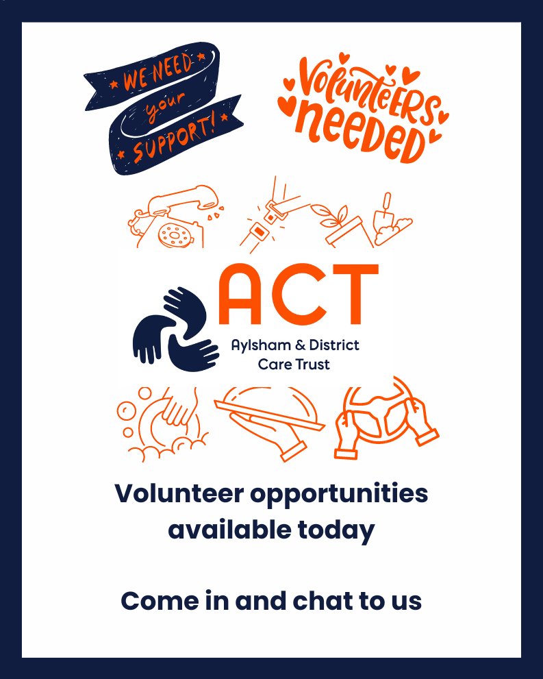 Hello ... we have a fantastic bunch of volunteers and if you want to join us give Fiona a ring on 01263 733385 for a coffee and a chat.