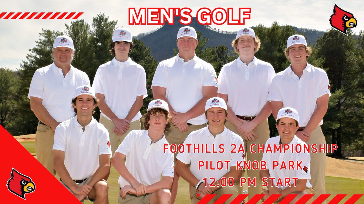 Good luck to @es_mensgolf as they compete in the Foothills 2A Conference Tournament at PKP. First Tee Times begin at 12pm. Go Cards!