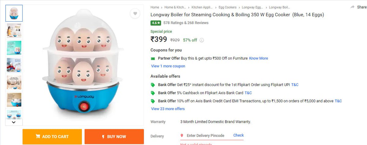 Longway Boiler for Steaming

Read More: fkrt.to/433T2WkC

MRP: ₹929 - Offer:  ₹399

#roobai #roobaioffl #StealDeal #Exclusive #bestoffers #onlineshopping #ecommerce #shoponline #business #deals #tips #shoppingonline #visit #sale #sale #fashion #shopping